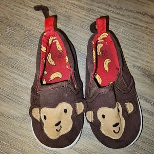 Adorable brown Monkey Slip On Shoes Size US 5